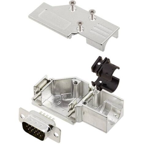 encitech DCMR-FK-09-HDP15-K 6355-0066-01 KIT connettori maschio SUB-D 90 ° Numero Poli (num): 15 Punte a saldare 1 KIT