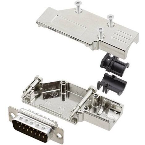 encitech DCMR-FK-15-DBP-K 6355-0065-02 KIT connettori maschio SUB-D 90 ° Numero Poli (num): 15 Punte a saldare 1 KIT