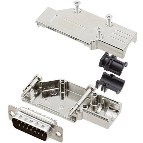 encitech DCMR-FK-15-DMP-K 6355-0065-22 KIT connettori maschio SUB-D 90 ° Numero Poli (num): 15 Punte a saldare 1 KIT