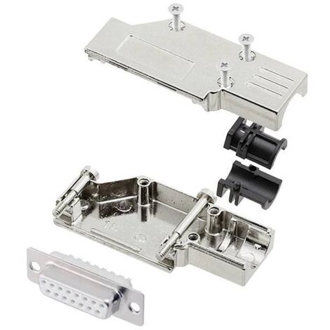 encitech DCMR15-FK-DMS-W-K 6355-8065-32 KIT connettori femmina SUB-D 90 ° Numero Poli (num): 15 Punte a saldare 1 pz.
