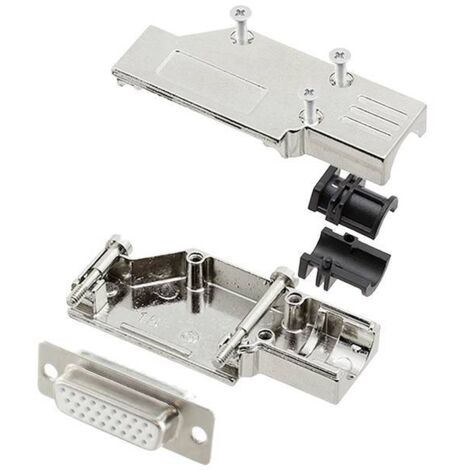 encitech DCMR15-FK-HDS26-W-K 6355-8066-12 KIT connettori femmina SUB-D 90 ° Numero Poli (num): 26 Punte a saldare 1 pz.