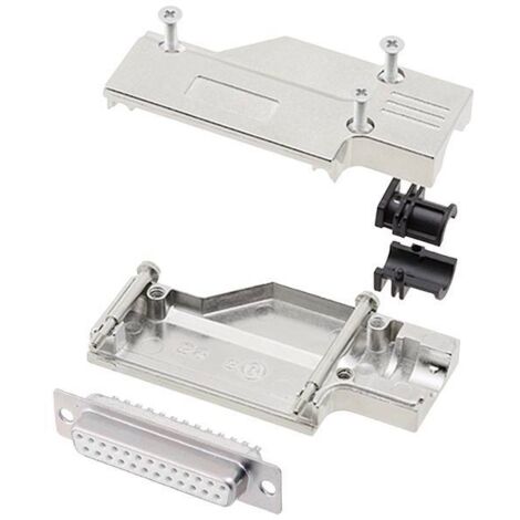 encitech DCMR25-FK-DBS-W-K 6355-8065-13 KIT connettori femmina SUB-D 90 ° Numero Poli (num): 25 Punte a saldare 1 pz.