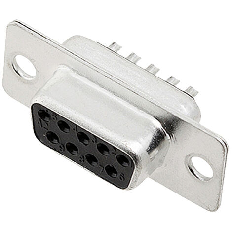 encitech DM09-SS 2101-0200-11 D-SUB Buchsenleiste 180 ° Polzahl: 9 Lötkelch 1 St. Tray
