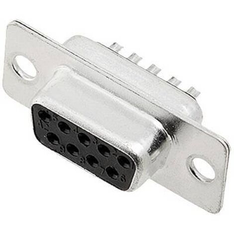 encitech DM09-SS 2101-0200-11 Embase SUB-D femelle 180 ° Nombre de pôles: 9 fût à souder 1 pc(s) Tray R510991