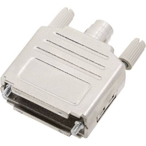 encitech DPPK-M-15-K 6260-0105-02 Alloggiamento D SUB Numero Poli (num): 15 Plastica metallizzata 180 ° Argento 1 pz.