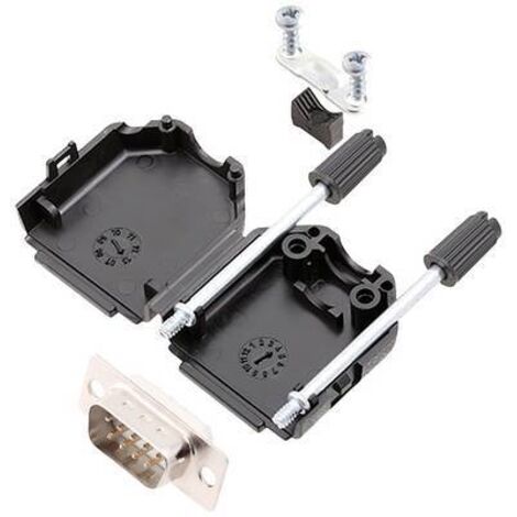 encitech DPPK09-BK-DBP-W-K 6355-8001-01 Kit embase SUB-D mâle 180 ° Nombre de pôles: 9 fût à souder 1 pc(s) R518171