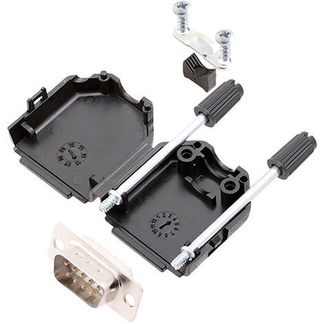 encitech DPPK09-BK-DMP-W-K 6355-8054-01 D-SUB Stiftleisten-Set 180 ° Polzahl: 9 Lötkelch 1 St.