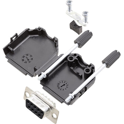 encitech DPPK09-BK-DMS-K 6355-0054-11 D-SUB Buchsenleisten-Set 180 ° Polzahl: 9 Lötkelch 1 Set