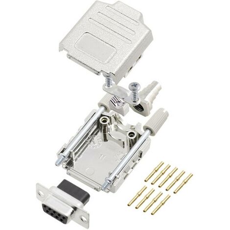 encitech DPPK09-M-DBCS-K 6355-0052-11 KIT connettori femmina SUB-D 180 ° Numero Poli (num): 9 A crimpare 1 pz.
