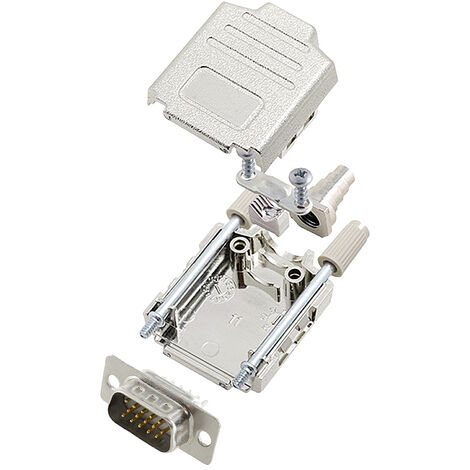 encitech DPPK09-M-HDP15-W-K 6355-8014-01 D-SUB Stiftleisten-Set 180 ° Polzahl: 15 Lötkelch 1 St.