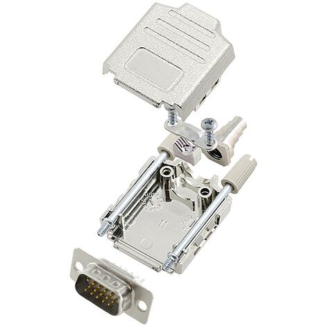 encitech DPPK09-M-HDP15-W-K 6355-8014-01 Kit embase SUB-D mâle 180 ° Nombre de pôles: 15 fût à souder 1 pc(s) R510601