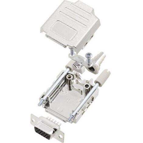 encitech DPPK09-M-HDS15-K 6355-0014-11 KIT connettori femmina SUB-D 180 ° Numero Poli (num): 15 Punte a saldare 1 KIT