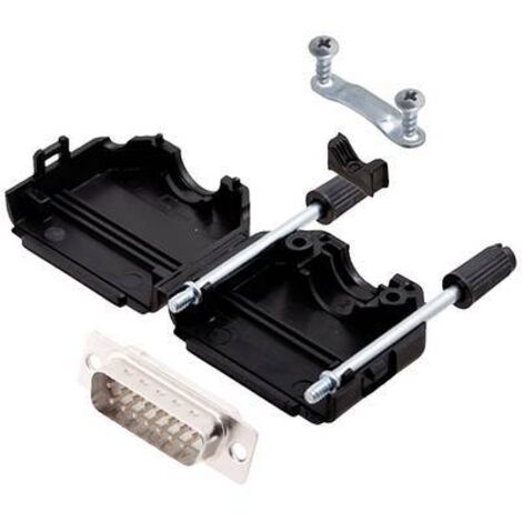 encitech DPPK15-BK-DBP-W-K 6355-8001-02 Kit embase SUB-D mâle 180 ° Nombre de pôles: 15 fût à souder 1 pc(s) R514341