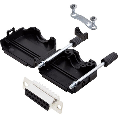 encitech DPPK15-BK-DBS-K 6355-0001-12 D-SUB Buchsenleisten-Set 180 ° Polzahl: 15 Lötkelch 1 Set