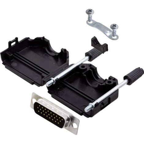 encitech DPPK15-BK-HDP26-K 6355-0011-02 KIT connettori maschio SUB-D 180 ° Numero Poli (num): 26 Punte a saldare 1 KIT