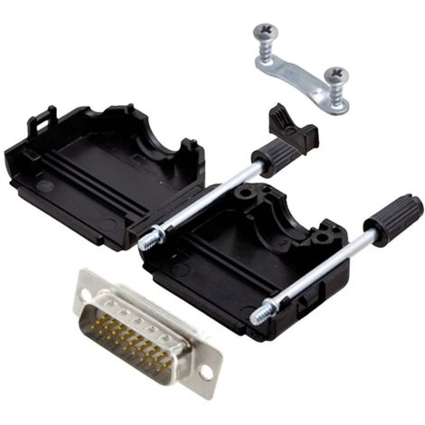 encitech DPPK15-BK-HDP26-W-K 6355-8011-02 Kit embase SUB-D mâle 180 ° Nombre de pôles: 26 fût à souder 1 pc(s) R539501