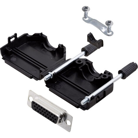 encitech DPPK15-BK-HDS26-K 6355-0011-12 D-SUB Buchsenleisten-Set 180 ° Polzahl: 26 Lötkelch 1 Set