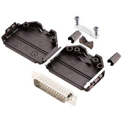 encitech DPPK25-BK-DBP-W-K 6355-8001-03 Kit embase SUB-D mâle 180 ° Nombre de pôles: 25 fût à souder 1 pc(s) R510121