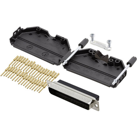 encitech DPPK37-BK-DBCP-K 6355-0078-04 D-SUB Stiftleisten-Set 180 ° Polzahl: 37 Crimpen 1 St.
