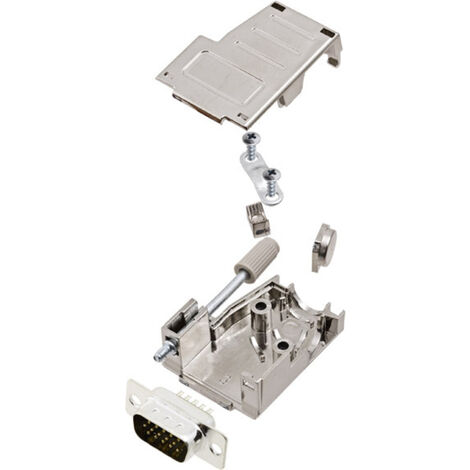 encitech DSSK09-M-HDP15-K 6355-0085-01 D-SUB Stiftleisten-Set 45 °, 180 ° Polzahl: 15 Lötkelch 1 St.