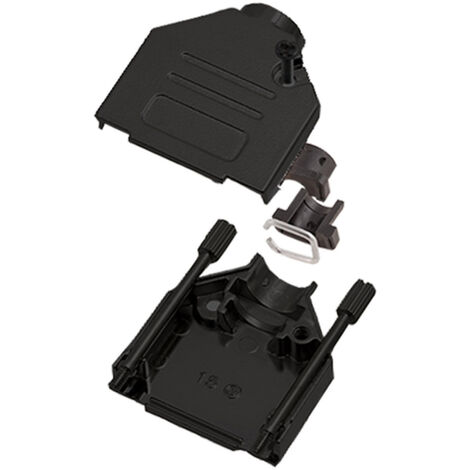 encitech DTCK09-BK-K 6560-0815-01 D-SUB Gehäuse Polzahl: 9 Zinkdruckguss 180 ° Schwarz 1 St.