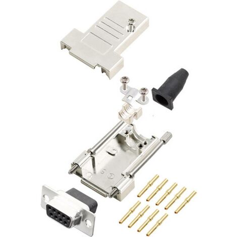 encitech DTSL09-LJSRG-T-DBCS-K 6355-0069-11 KIT connettori femmina SUB-D 180 ° Numero Poli (num): 9 A crimpare 1 pz.