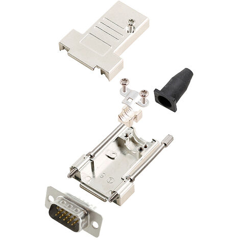 encitech DTSL09-LJSRG-T-HDP15-W-K 6355-8041-01 D-SUB Stiftleisten-Set 180 ° Polzahl: 15 Lötkelch 1 S
