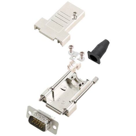 encitech DTSL09-LJSRG-T-HDP15-W-K 6355-8041-01 KIT connettori maschio SUB-D 180 ° Numero Poli (num): 15 Punte a saldare