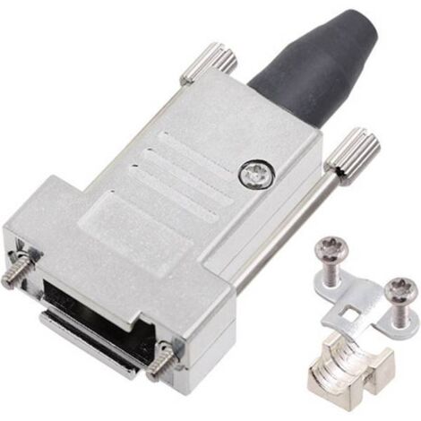 encitech DTSL09-RG-LJS-T-K 6560-0247-31 Guscio SUB-D Numero Poli (num): 9 Metallo pieno 180 ° Argento 1 pz.