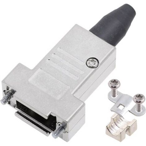 encitech DTSL09-RG-SJS-T-K 6560-0217-31 Alloggiamento D SUB Numero Poli (num): 9 Metallo pieno 180 ° Argento 1 pz.