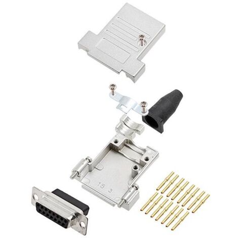 encitech DTSL15-SJSRG-T-DBCS-K 6355-0089-12 KIT connettori femmina SUB-D 180 ° Numero Poli (num): 15 A crimpare 1 pz.