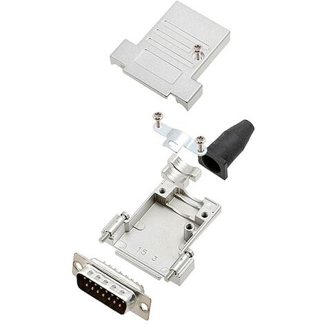 encitech DTSL15-SJSRG-T-DBP-K 6355-0086-02 KIT connettori maschio SUB-D 180 ° Numero Poli (num): 15 Punte a saldare 1 p