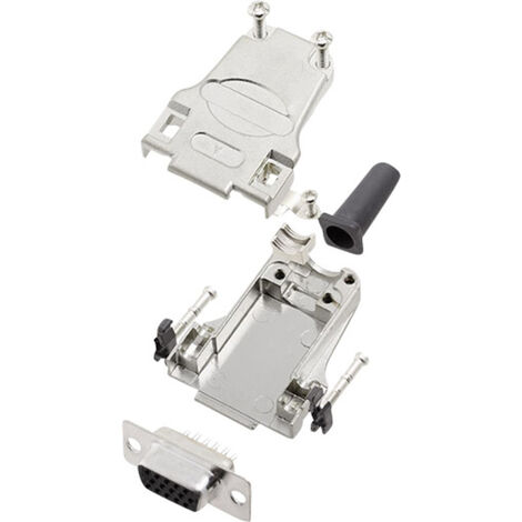 encitech DTZF09-HDS15-K 6355-0063-11 D-SUB Buchsenleisten-Set 180 ° Polzahl: 15 Lötkelch 1 Set
