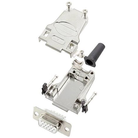 encitech DTZF09-HDS15-W-K 6355-8063-11 KIT connettori femmina SUB-D 180 ° Numero Poli (num): 15 Punte a saldare 1 pz.