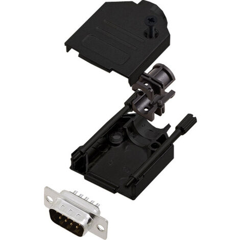 encitech DTZK09-BK-DMP-K 6355-0101-21 D-SUB Stiftleisten-Set 180 ° Polzahl: 9 Lötkelch 1 St.