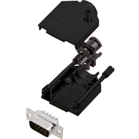 encitech DTZK09-BK-DMP-K 6355-0101-21 KIT connettori maschio SUB-D 180 ° Numero Poli (num): 9 Punte a saldare 1 pz.