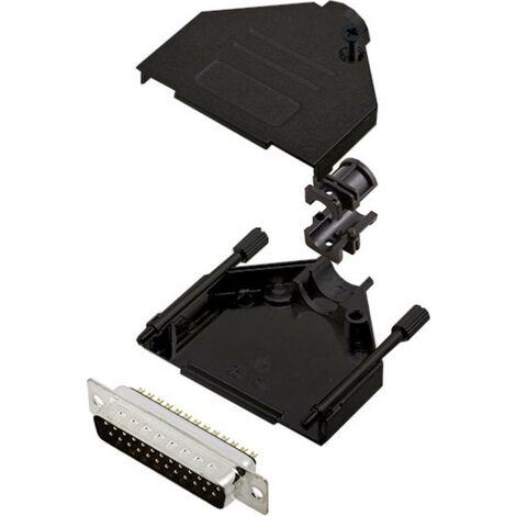 encitech DTZK25-BK-DMP-K 6355-0101-23 KIT connettori maschio SUB-D 180 ° Numero Poli (num): 25 Punte a saldare 1 pz.