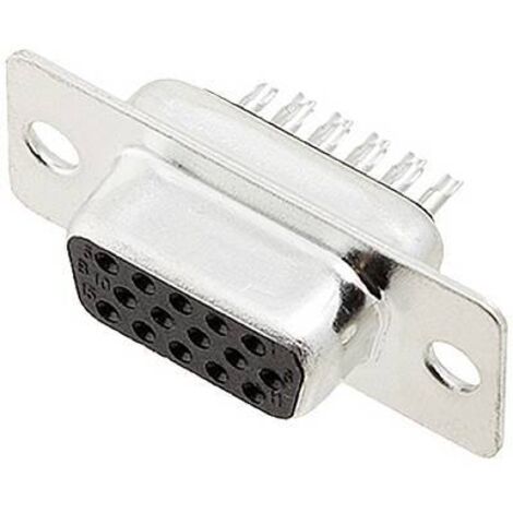 encitech HDS-15-F-T-B-S 2101-0300-11 Embase SUB-D femelle 180 ° Nombre de pôles: 15 fût à souder 1 pc(s) Tray R510531