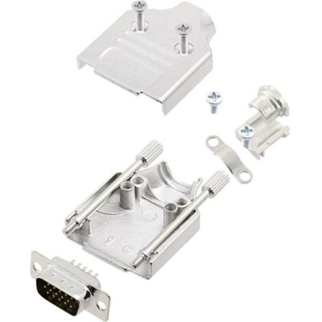 encitech MHDM-09-HDP15-K 6355-0059-01 KIT connettori maschio SUB-D 180 ° Numero Poli (num): 15 Punte a saldare 1 KIT