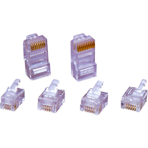 encitech RJ458P8CR RJ45-Steckverbinder 6510-0104-01 Stecker, gerade   Polzahl 8P8C Transparent 1 St.