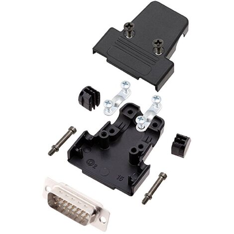 encitech TRI-P-15-DBP-W-K 6355-8036-02 Kit embase SUB-D mâle 180 ° Nombre de pôles: 15 fût à souder 1 pc(s)