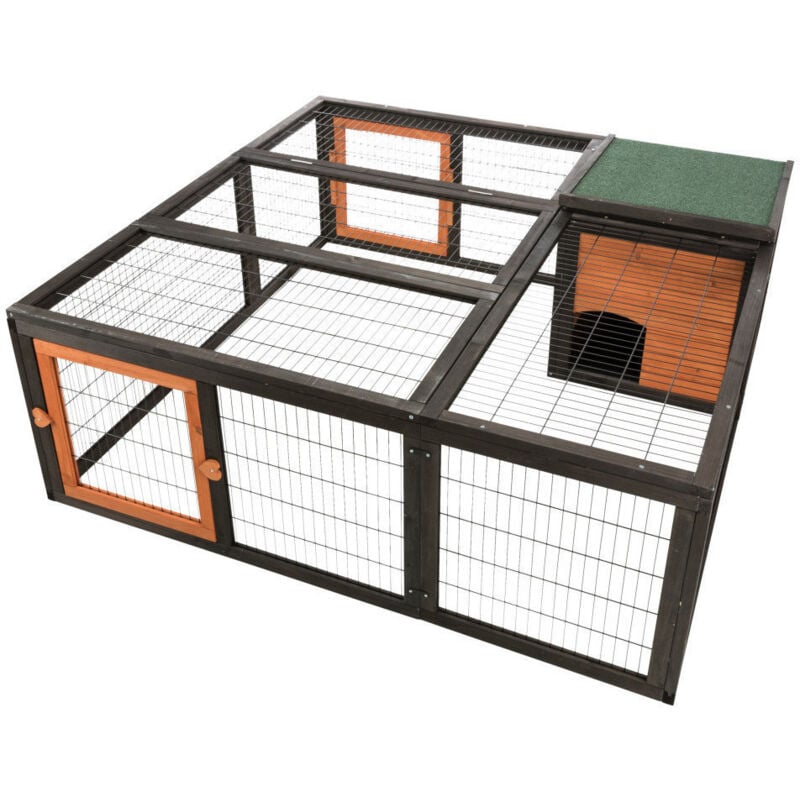 Animallparadise - Enclos avec couverture, Dimensions: 150 × 53 × 150 cm. pour lapin et petit animaux.