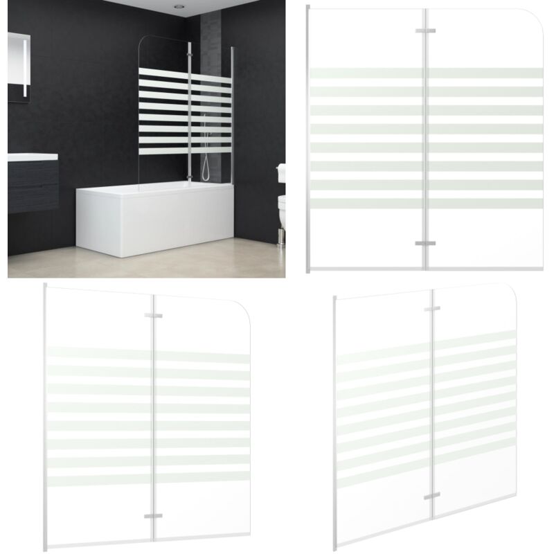 Vidaxl - Enclos de bain 120x140 cm Verre trempé Rayures - enclos de bain - enclos de douche - Home & Living