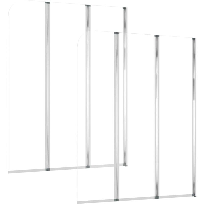 Vidaxl - Enclos de bain 2 pcs 104x130 cm Verre trempé Transparent