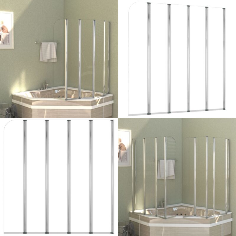 Vidaxl - Enclos de bain 120x140 cm Verre trempé Transparent - enclos de bain - enclos de douche - Home & Living