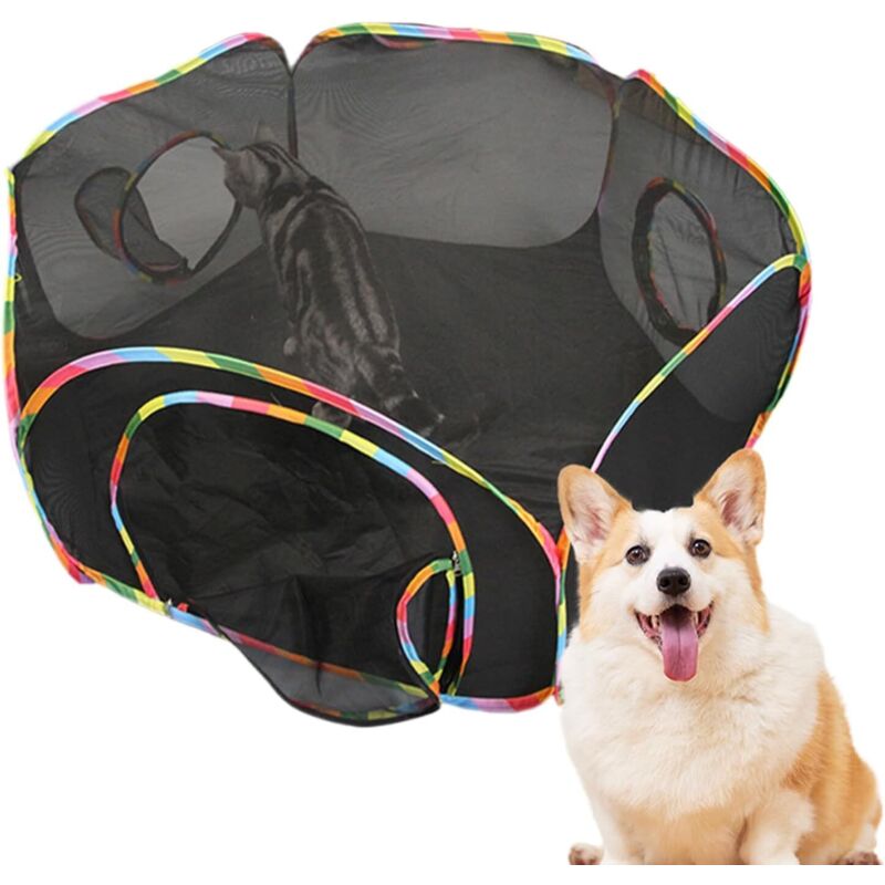 Enclos extérieur pour chat 32 x 34 cm, tente pour chat, enclos extérieur pour animaux, aire de jeux spacieuse pour animaux, pour que les chatons et
