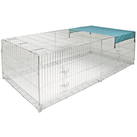 Enclos extérieur pour petits animaux avec barrière de fuite Kerbl