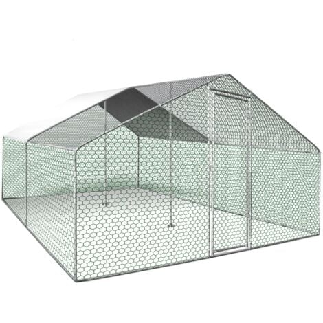 Enclos poulailler 16 m² parc grillagé 4x4 M acier galvanisé