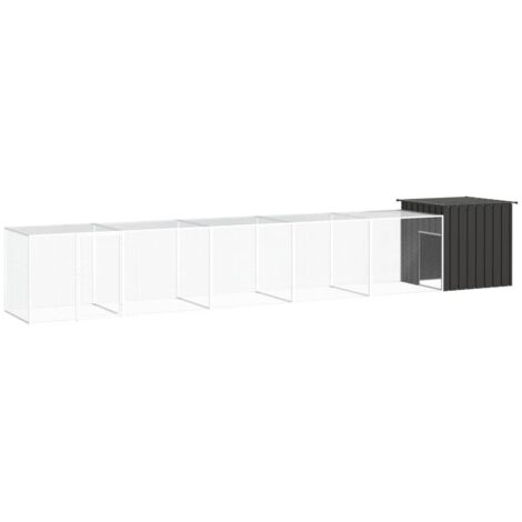 Enclos Poulailler - Parc enclos pour animaux Anthracite 600x91x100 cm Acier galvanisé BV246385 - BonneVie