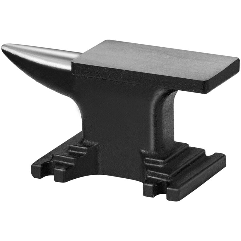 Enclume à corne simple Mophorn enclume en acier moulé de 8,8 lb, enclume de forgeron à corne ronde robuste de haute dureté, conception compacte avec